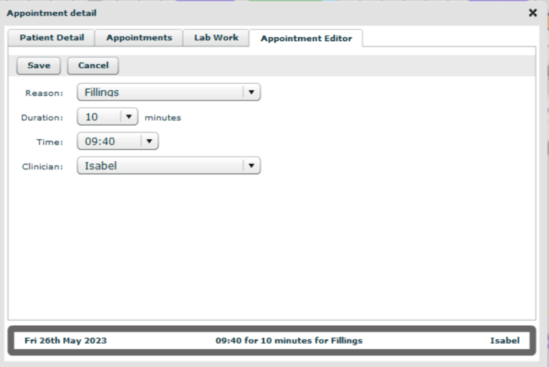 Appointments | DentalPlus Documentation*